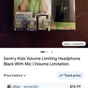 Sentry Kids Headphone With Mic Volume Limiting Headphones - Black
